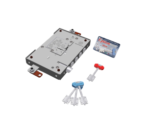 Κλειδαριά χρηματοκιβωτιου πόρτας ασφαλείας Securemme με 4 πίρους κέντρο 60mm και 70mm